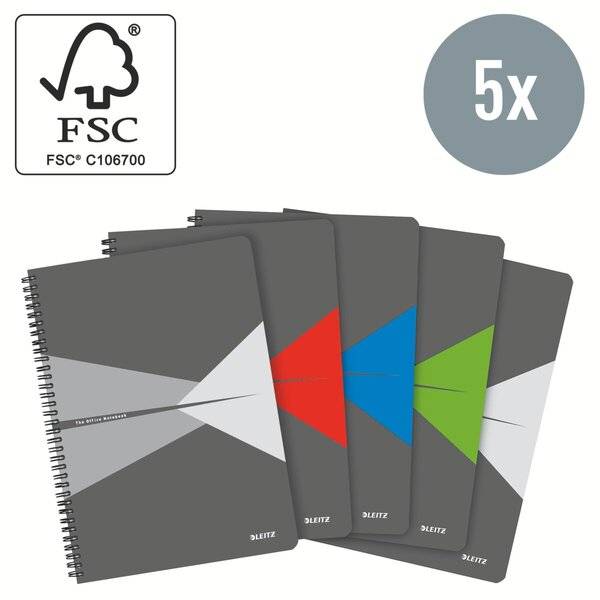 Collegeblock Office A4 Karton kariert grün