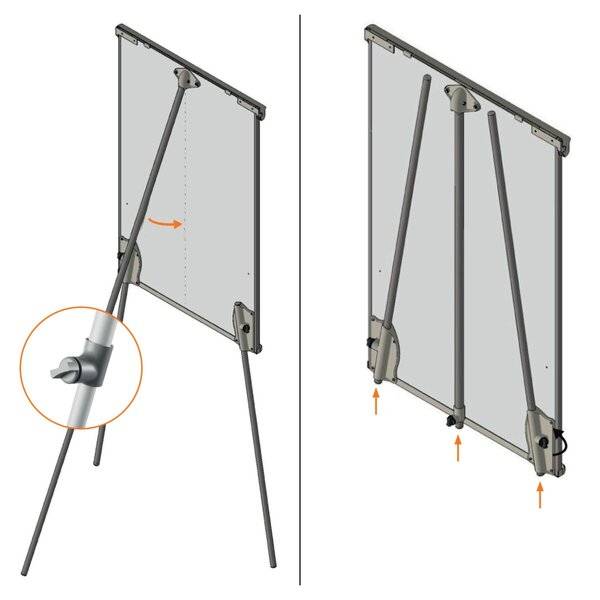 Flipchart Premium Plus Stahl Dreibeinstativ