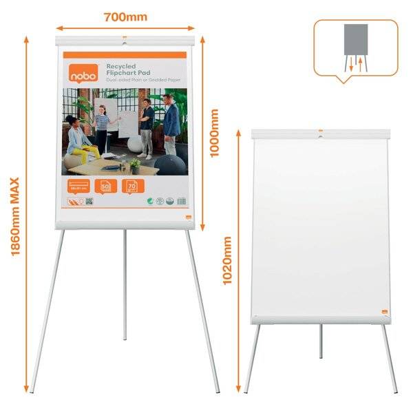 Flipchart Premium Plus Stahl Dreibeinstativ