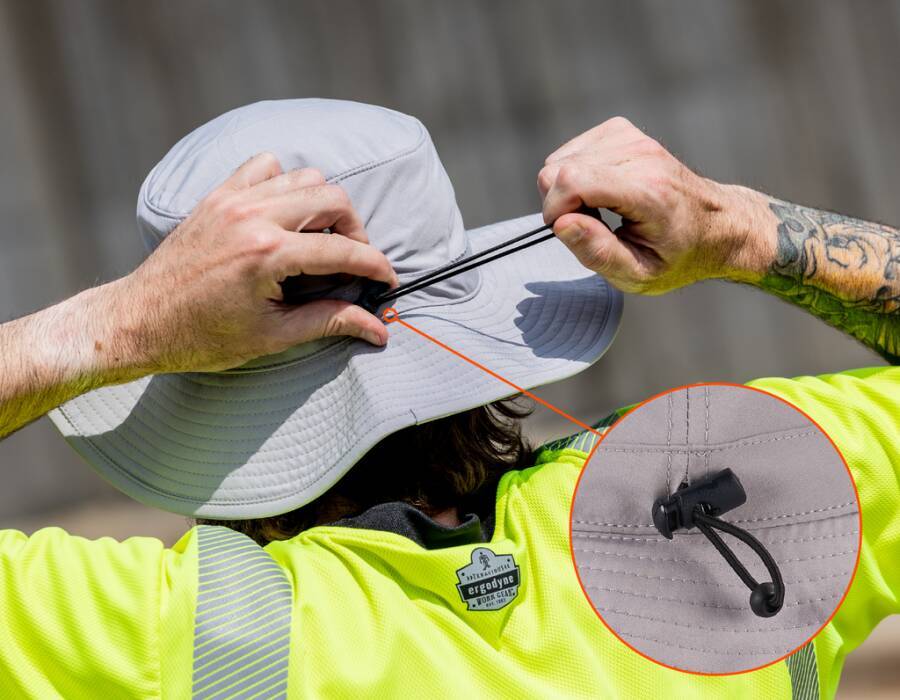 Kühlender Hut / Fischerhut 12666 Größe Uni Farbe grau Lichtschutzfaktor 50+
