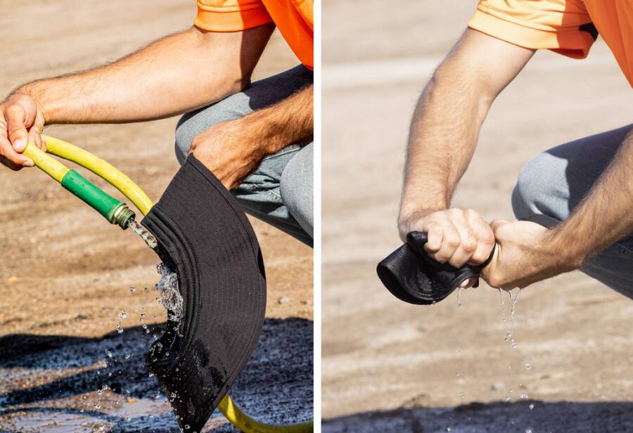 Kühlender Hut / Fischerhut 12666 Größe Uni Farbe grau Lichtschutzfaktor 50+