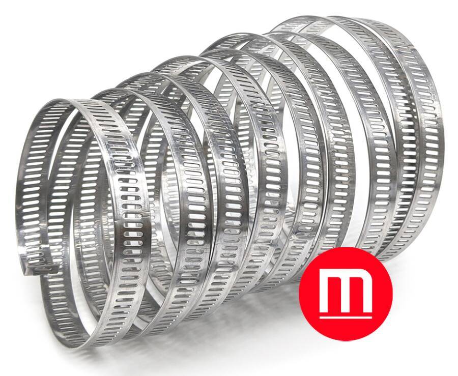 Schlauchschellen-System Edelstahl A2 (W4) 0304721 Typ Band 25m Breite 8 mm Länge 25 m