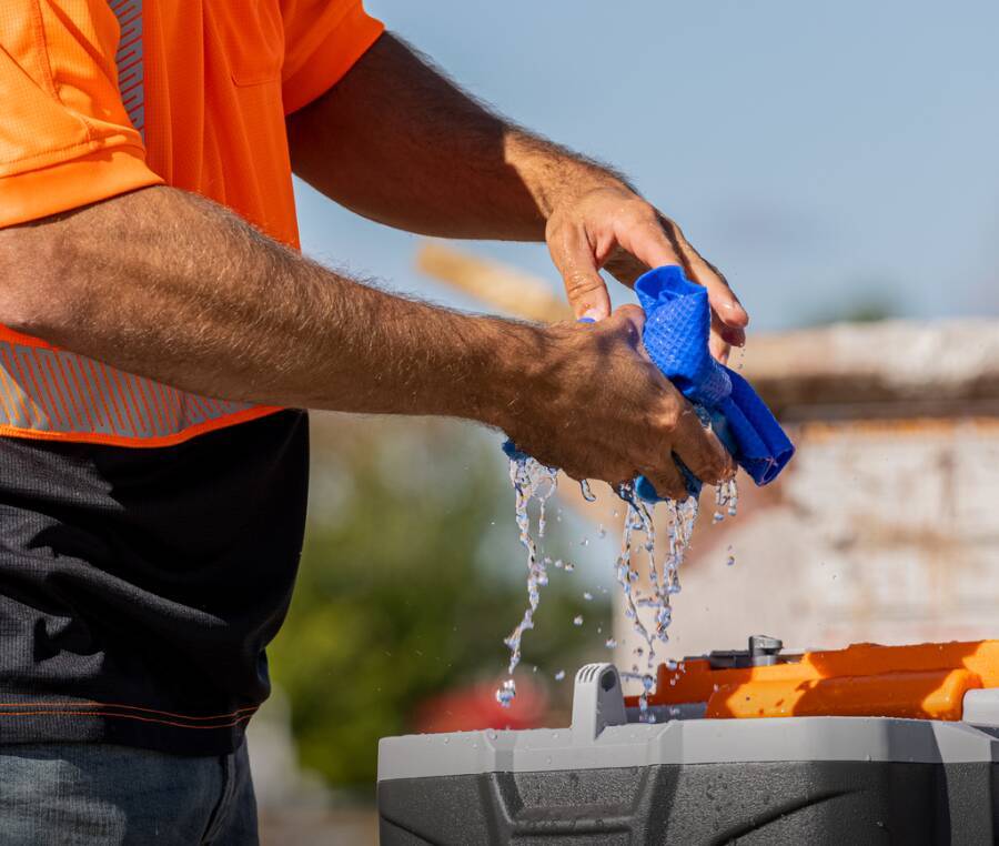 Verdunstungskühltuch PVA 12420 Farbe blau Typ breit ohne Schlitz Abmessung 33 x 75 cm