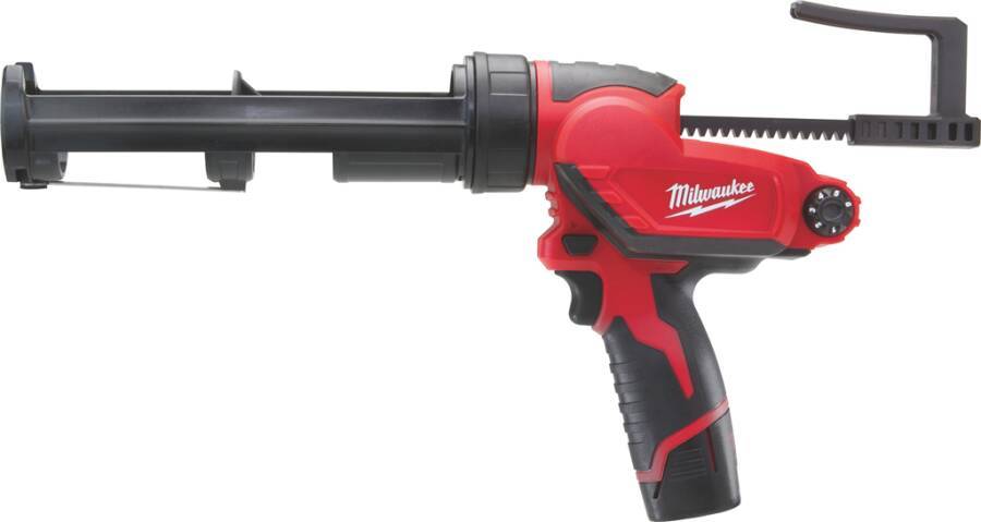 Ein rot und schwarzes kabelloses Elektrowerkzeug mit „Milwaukee