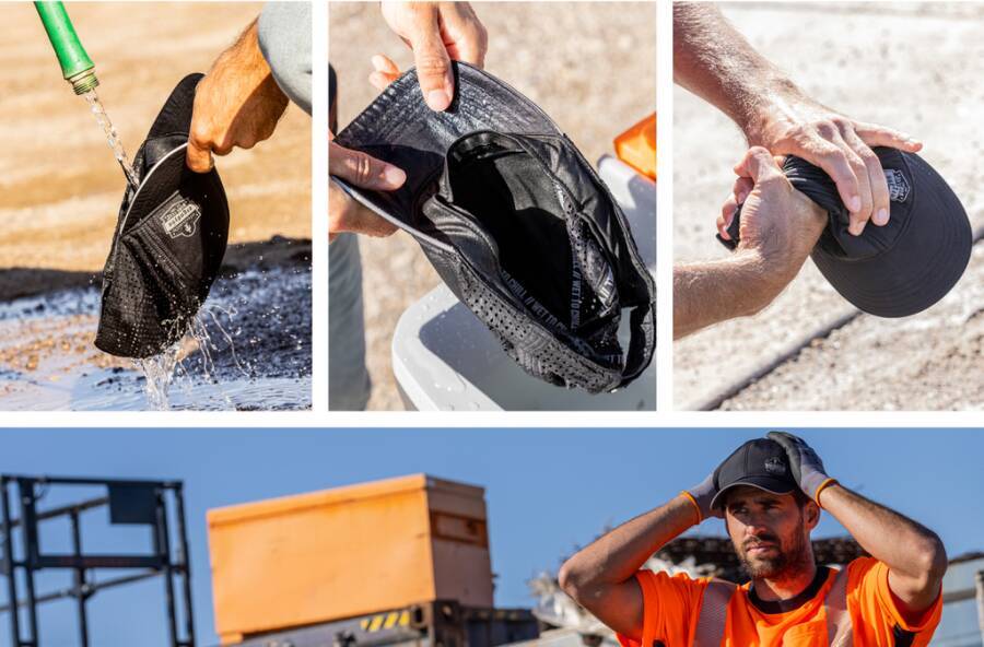 Kühlendes Basecap 12604 Größe Uni Farbe schwarz