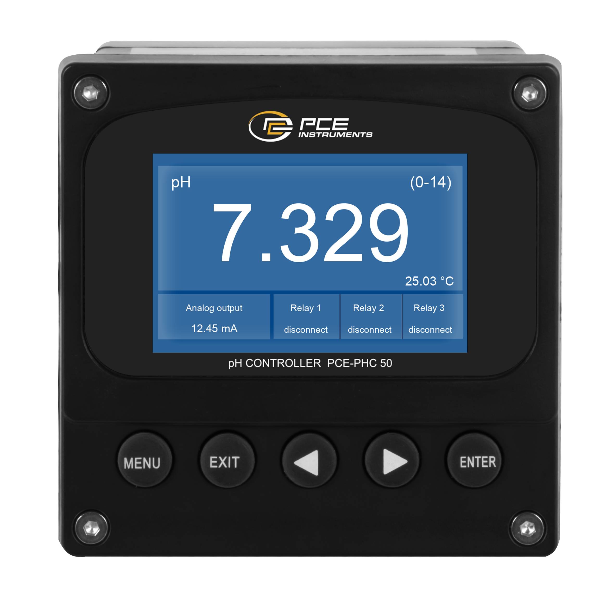 PCE Instruments pH-Regler PCE-PHC 50 |Messbereich 0 ... 14 pH |Auflösung 0,001 pH |Temperaturkompensation |3 Relais