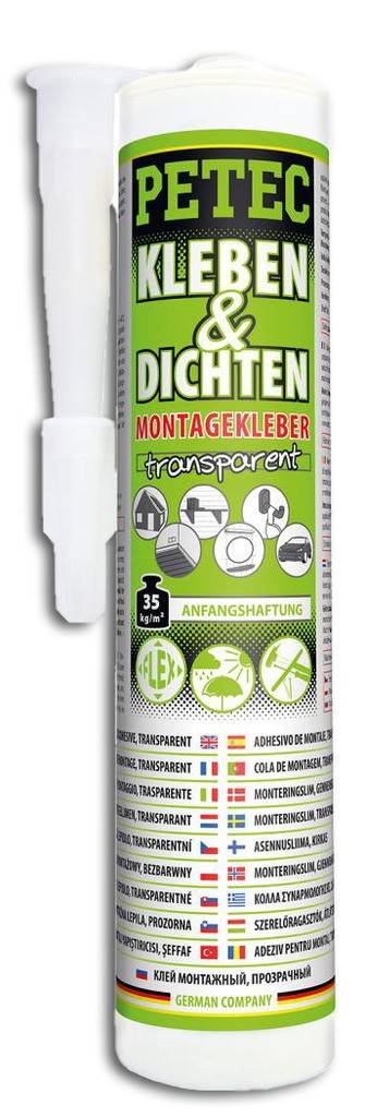 Kleben und Dichten ecoline Einkomponentiger, elastischer Kleb- und Dichtstoff Einsetzbar bei saugenden und nichtsaugenden Klebeflächen im Innen