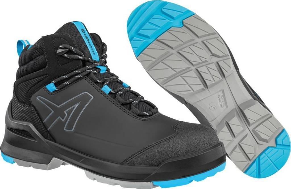 Sicherheitsschnürstiefel TARAVAL BLACK/BLUE Mid 638040, S3L ESD FO FRZulassung/NormEN ISO 20345, S3LEigenschaften Durchtrittschutz Leitfähig