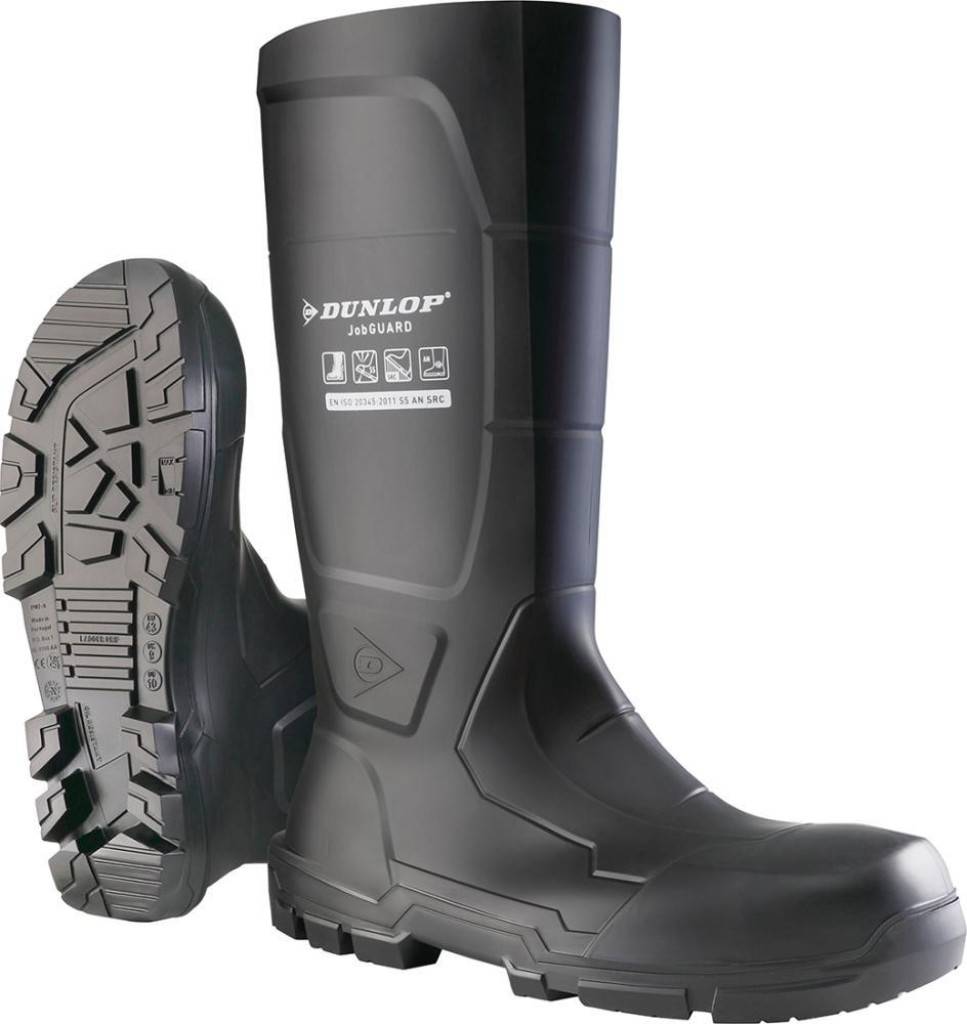 Sicherheitsstiefel JobGUARD Full Safety, S5 ESDZulassung/NormEN ISO 203452011 S5 AN SRCEigenschaften Perfektionierte Passform mit Dunlops innovativ