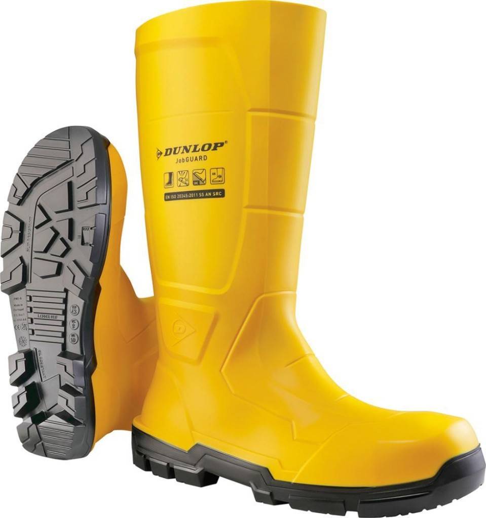 Sicherheitsstiefel JobGUARD Full Safety, S5 ESDZulassung/NormEN ISO 203452011 S5 AN SRCEigenschaften Perfektionierte Passform mit Dunlops innovativ