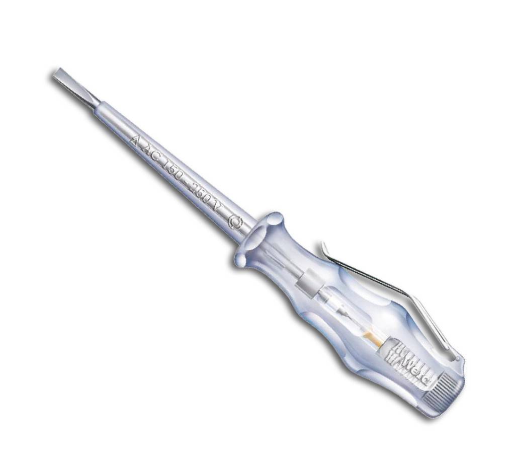 ProduktbeschreibungEinpoliger Phasenprüfer bis 250 V Wechselspannung. Mit praktischem Ansteckclip. Einpoliger Phasenprüfer bis 250 V Wechselspann