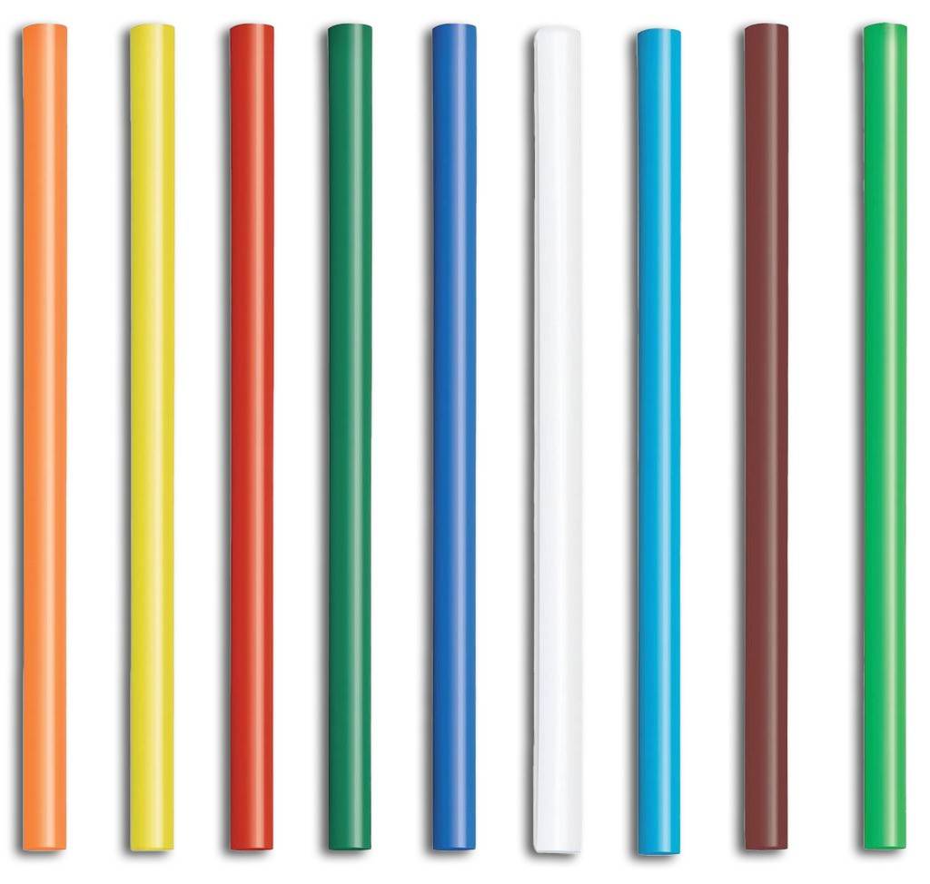 Heißklebestick-Set ColorSchmelzklebstoff zum Basteln und DekorierenInhaltje 1 Klebestick braun weißje 2 Klebesticks hellgrün dunkelgrün hellblau