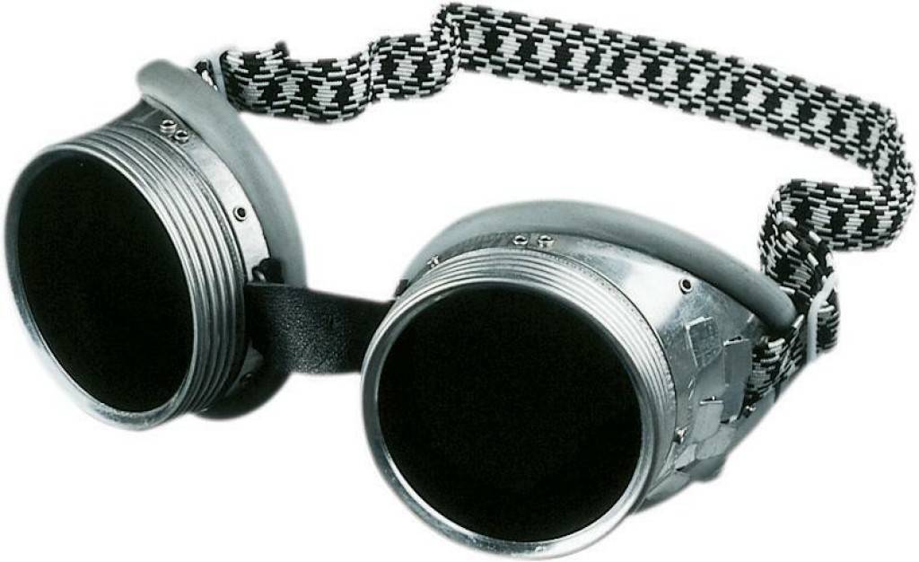 Schraubringbrille 717Eigenschaften Mit Schlauchgummipolster und Ledernase Verstellbares Gummiband Leichter Glastausch durch SchraubringAnwend