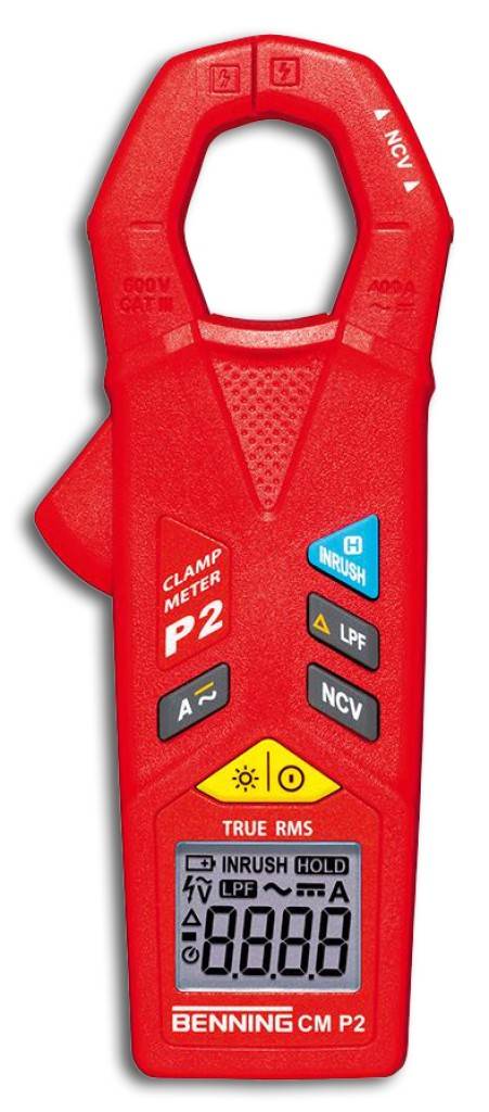Mini-Stromzange CM P2AusführungKleines, handliches Gehäuse aus schlagfestem Kunststoff. Mit Voltsensor und TRUE RMS-Messverfahren für präzise Mess