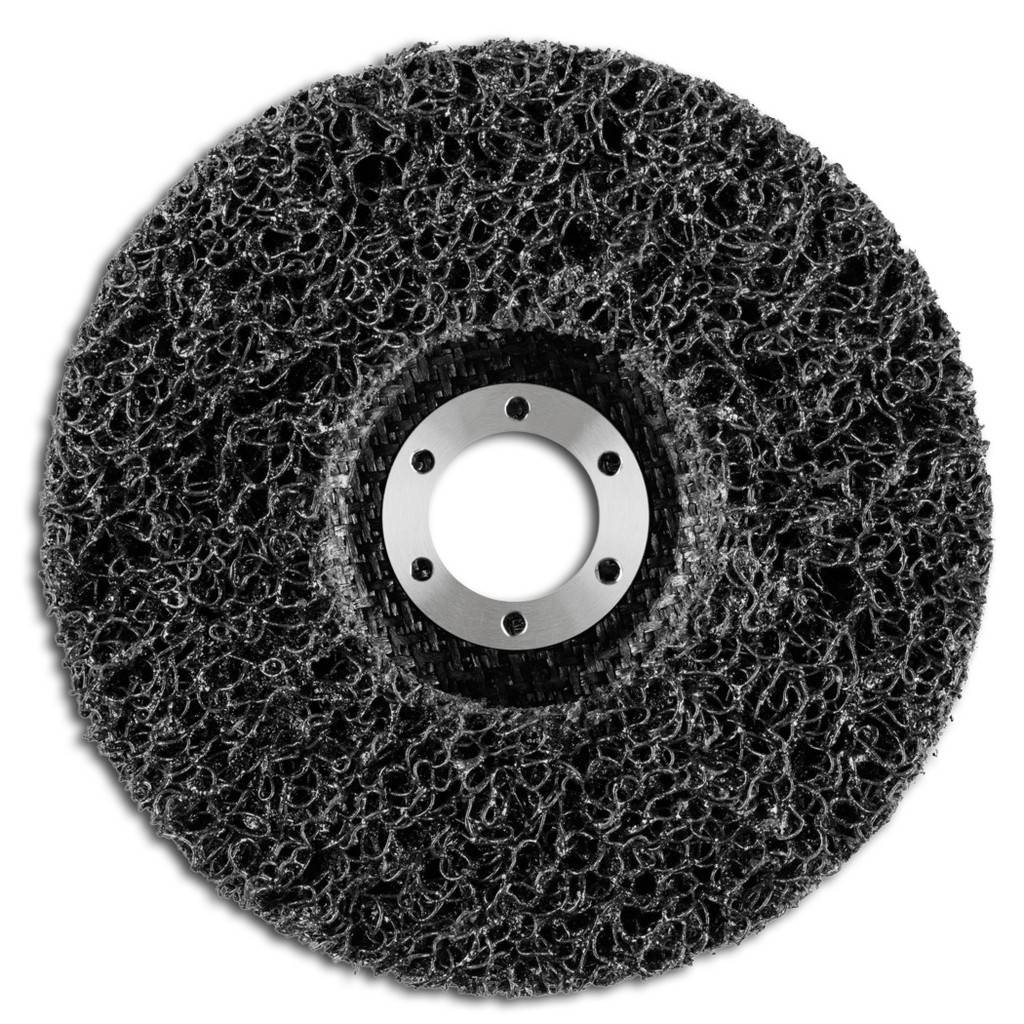 Grobreinigungsscheibe auf GlasgewebetellerPOLICLEAN-DISC PCLDAusführungGrob strukturiertes, abrasives Reinigungsvlies, das aus einer speziellen