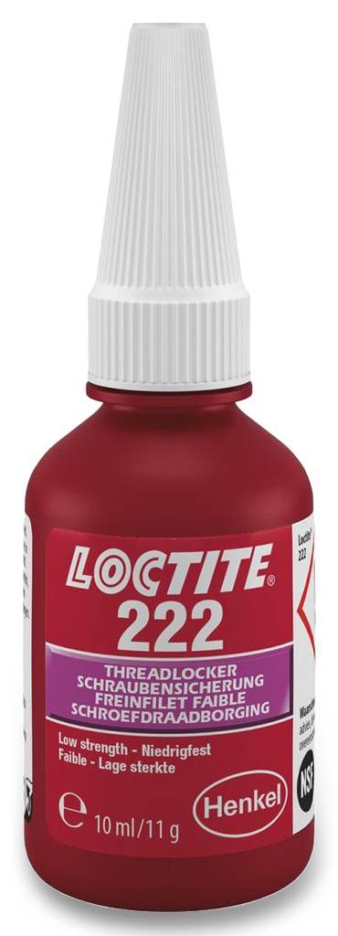 Loctite 222 Schraubensicherung niedrigfest Niedrigfest Ermöglicht die Justierung von Schrauben inkl. Senkkopfschrauben und Stellschrauben Er