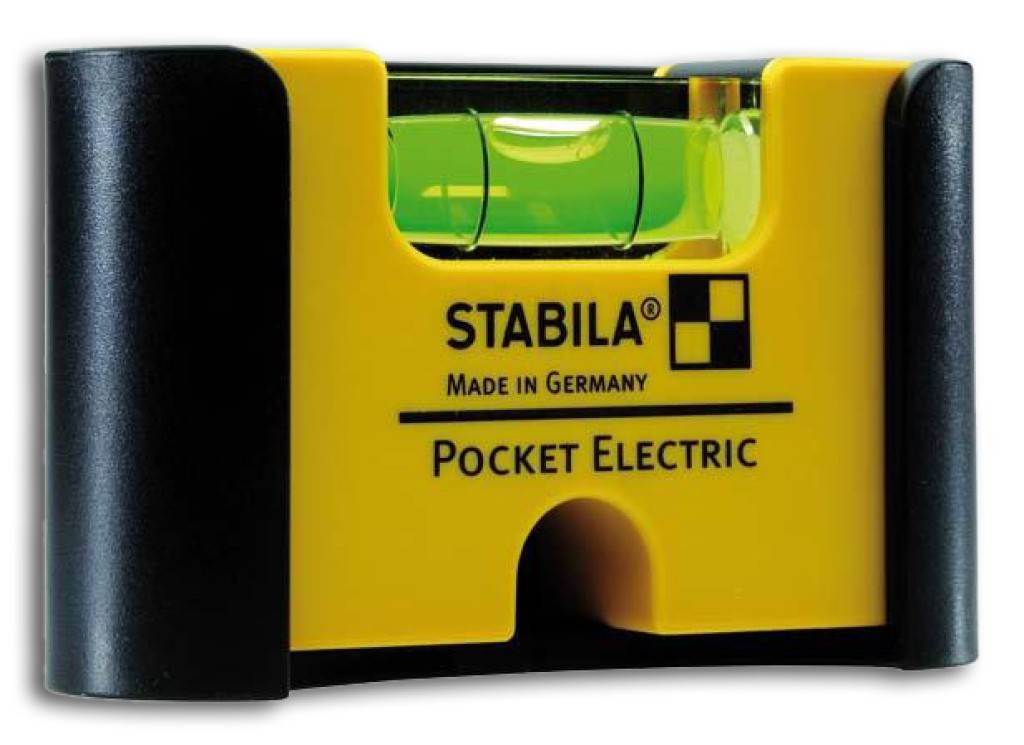 Wasserwaage Pocket ElectricKunststoffgehäuseSeltenerd-MagnetenMagnetausrichtung nach hintenAussparung für SchraubendreherMessgenauigkeit Normalmessu