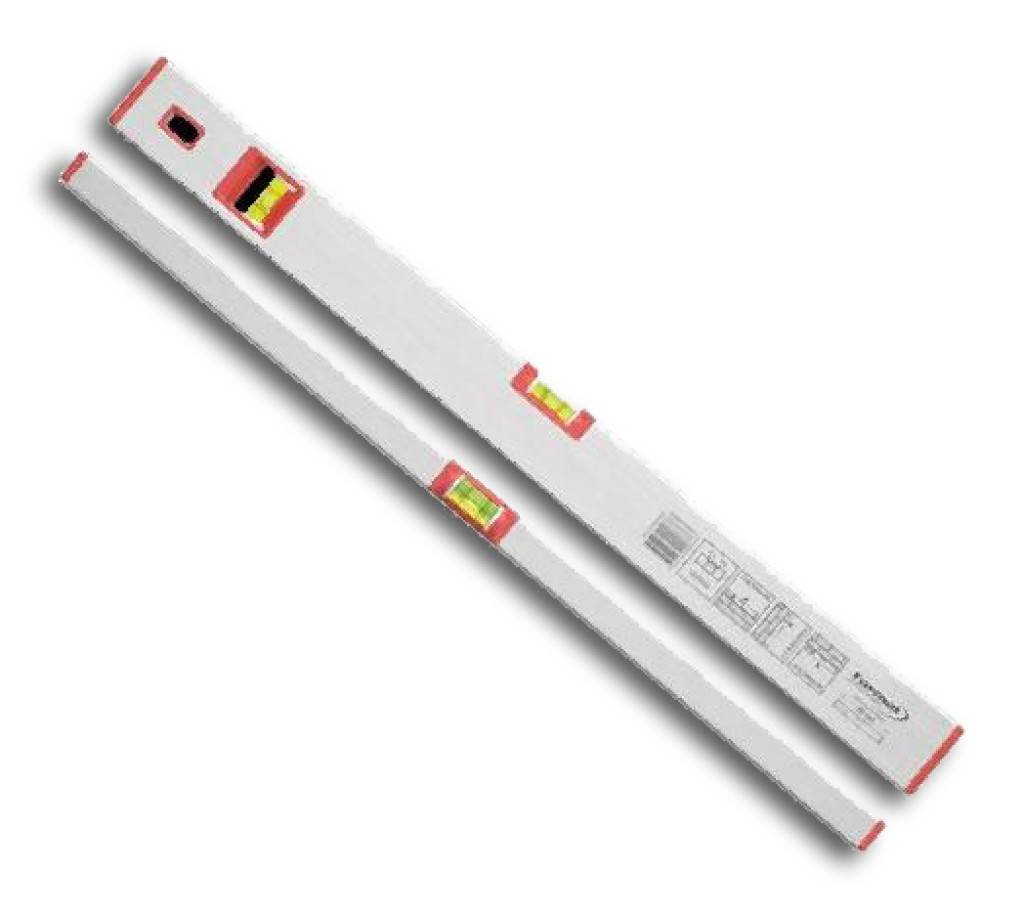 WasserwaageAusführung Aus starkwandigem Aluminium silberfarbig eloxiert mit tonnenförmigen Horizontal- und Vertikallibellen Messgenauigk