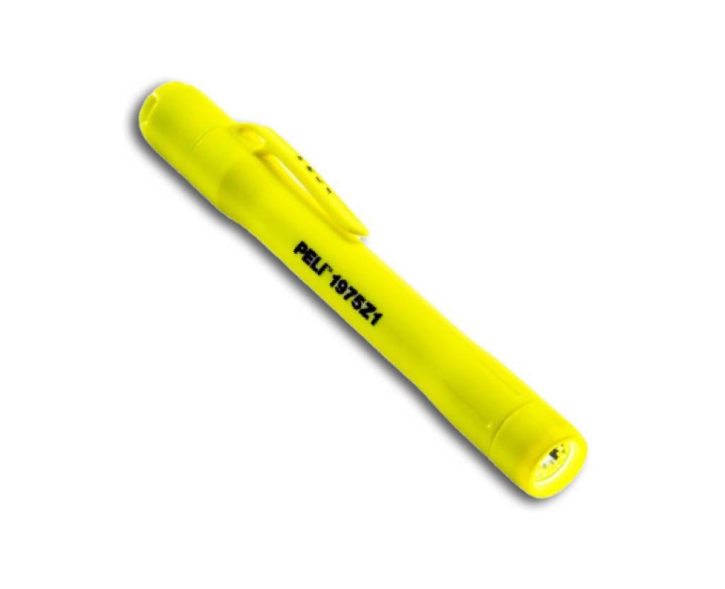 1975Z1 MityLite LED Stiftlampe ATEX Zone 1Die Peli� 1975Z1 Stiftlampe In der Gefahr niemals alleine.Platzsparend und leistungsstark in der Gefahrenz