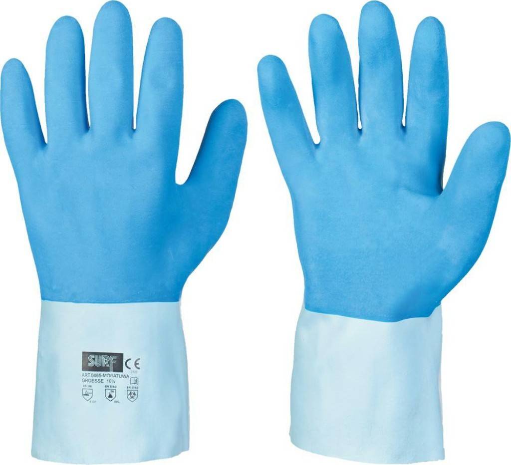 Chemikalienschutzhandschuh MoratuwaZulassung/NormEN 388, EN 374Eigenschaften Premium-Qualität AQL 1,5 Schweißabsorbierend Futter antibak
