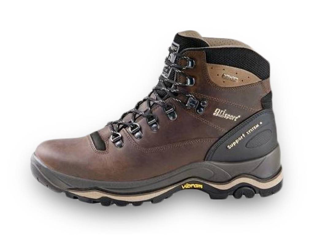 Berufs- und FreizeitschuhAusführung Robuster Unisex Trekkingschuh Wasserabweisende Gritex-MembranMaterial Obermaterial aus braunem Dakar-Led