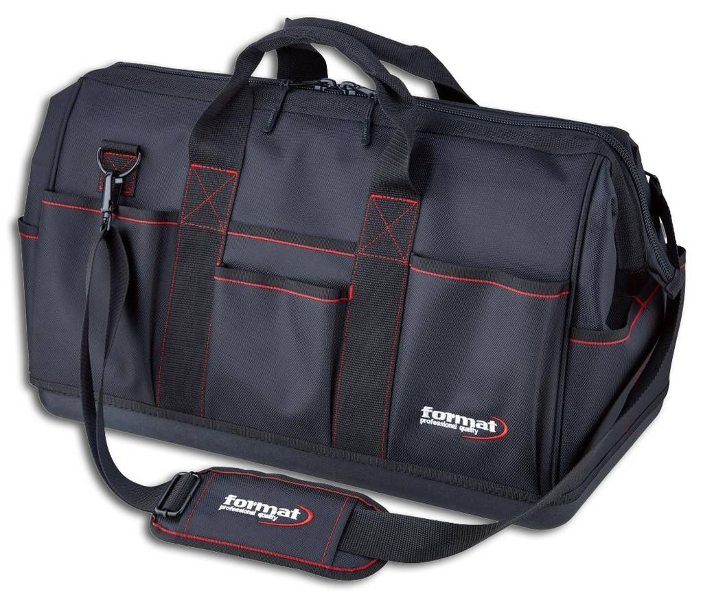 Werkzeugtasche, Nylon, 48 lAusführung Aus reiß- und abriebfestem, leichtem Nylongewebe 1680 Denier, schwarz. Wasserabweisend, atmungsaktiv und pfleg