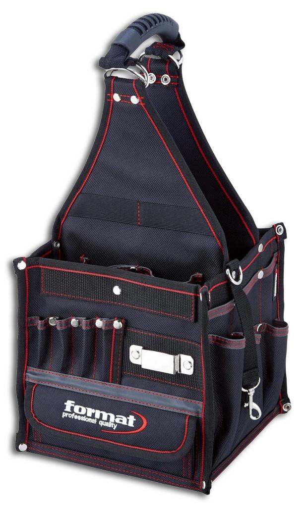 Werkzeugtasche, Nylon, 20 lAusführung Aus reiß- und abriebfestem, leichtem Nylongewebe 1680 Denier, schwarz. Wasserabweisend, atmungsaktiv und pfleg