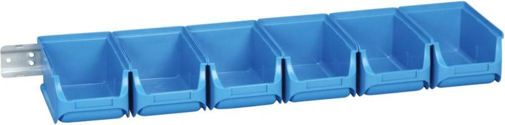 Sichtboxen-SetMaterial PolypropylenMit Metall-Einhängeschiene