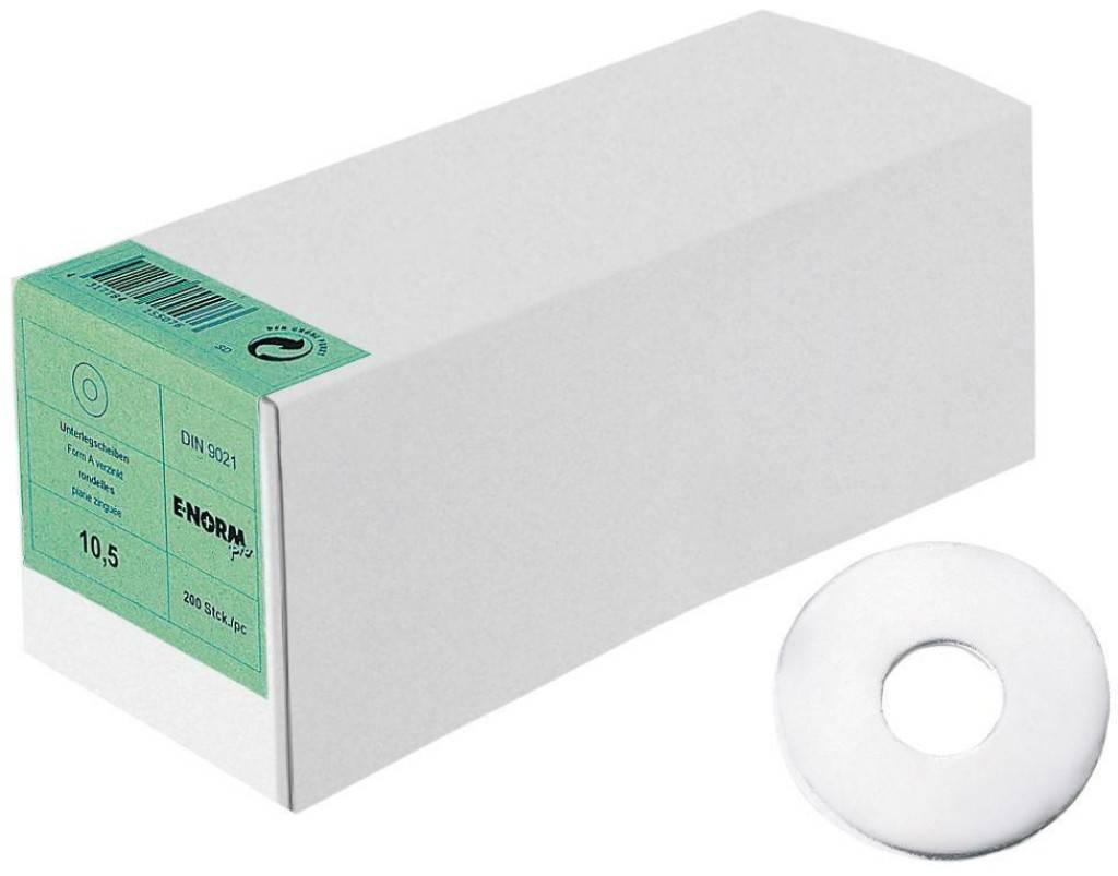 DIN 9021, U-Scheibe, Edelstahl A2 in Beuteln � 100 Stück im Karton