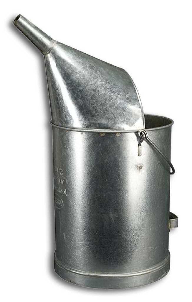 MesseimerTrichter-AuslaufBehälter aus verzinktem Stahlblech