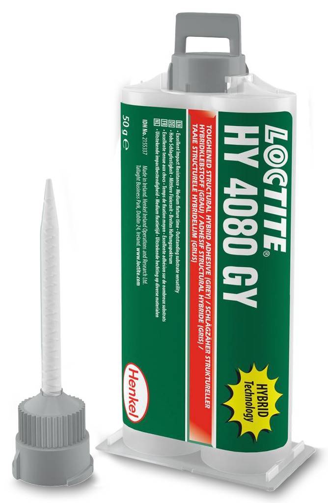 Loctite 4080 2K-KleberProduktbeschreibung Grauer 2K Hybrid-Strukturklebstoff auf Cyanacrylat-/Acrylatbasis Hohe Viskosität thixotrop Erzielt