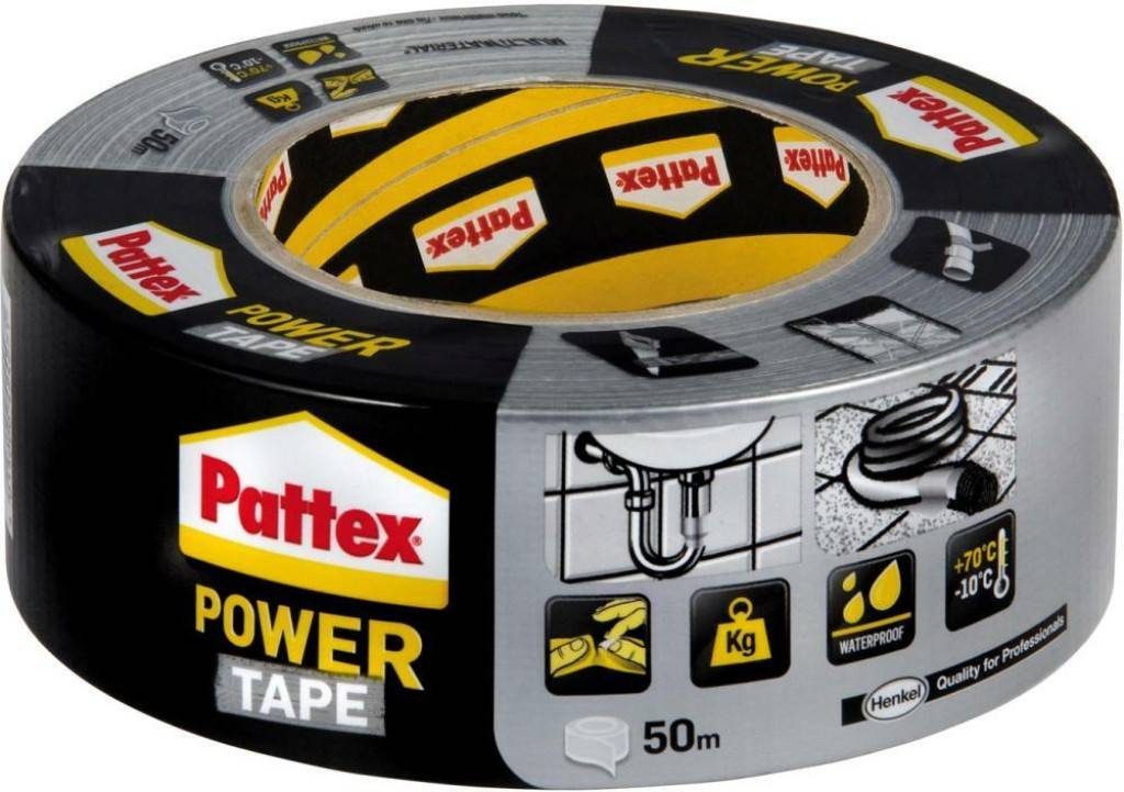 Pattex Power Tapes Gewebeverstärktes Universalband für extreme Belastung Einfach von Hand abreißbar Befestigt, dichtet, repariert Extra
