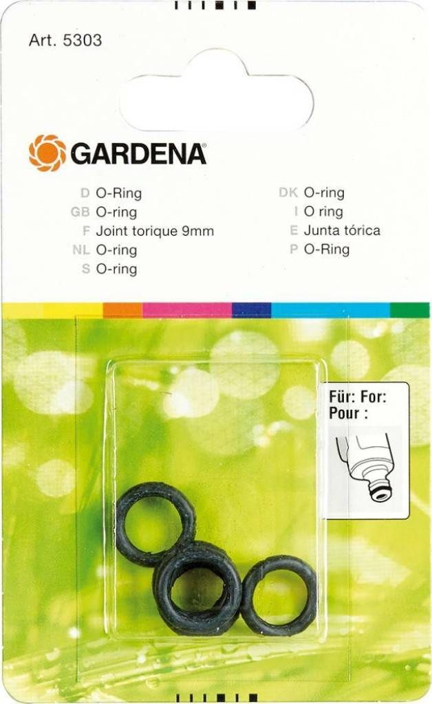 O-Ring 9 mm für AnschlussnippelEinsatz für alle Original GARDENA System-Anschlussnippel, wie z. B. an Stecksystemteilen, Spritzen, Brausen, RegnernI