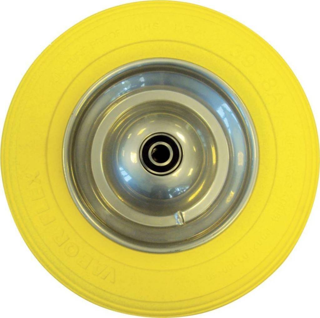 Ersatzrad Fort Flex Pro SteelPassend für alle Altrad-Fort-SchubkarrenPannensicher, Rad aus Qualitäts-PolyurethanschaumRobuste Stahlfelge, Silber mit
