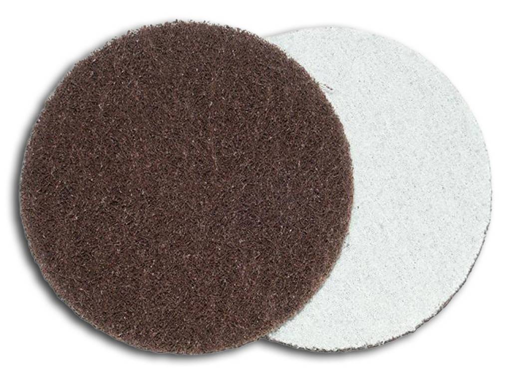 Klett-Vlies-Schleifscheibe, Korund, Ø 125 mmProduktcodeKV701KAusführungKunstharzgebundenes Vlies mit Korundkorn A auf flexiblem Gewebe. Mit sehr gut