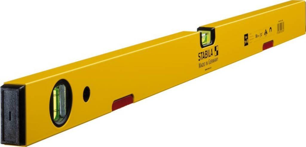 Wasserwaage Nr. 70 MMit Seltenerd-MagnetLeichtmetall-RechteckprofilMit je einer Horizontal- und Vertikal-LibelleMessgenauigkeit Normalmessung 0,029