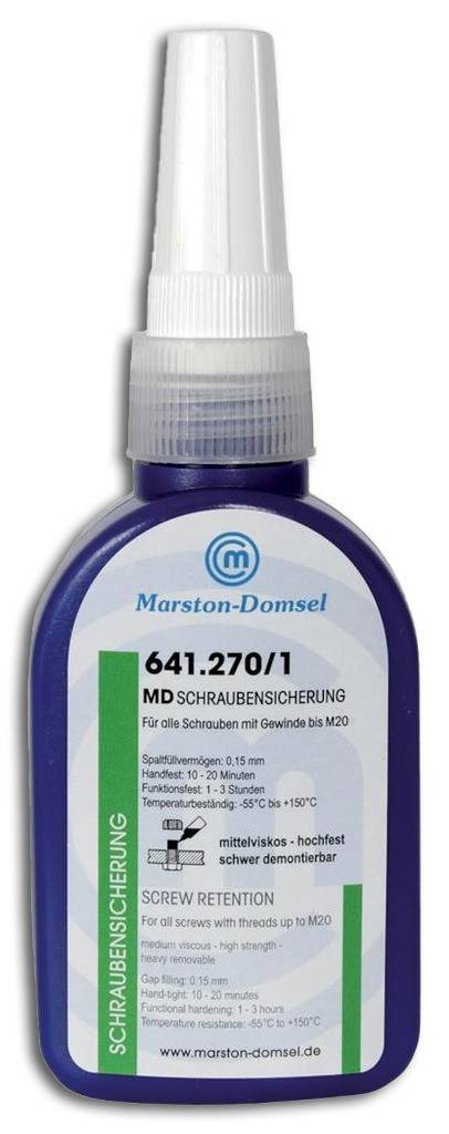 MD-Schraubensicherung 641.270Eigenschaften Hochfest - mittelviskos Vibrationsbeständig Sauber und einfach aufzutragen Für alle Gewindear