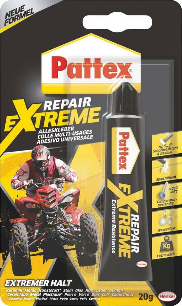 Pattex 100 Repair Gel Power-Kleber Wasser- und lösemittelfreier Reparaturkleber Klebt Glas, Spiegel, Keramik, Fliesen, Metalle, Kunststoffe, g