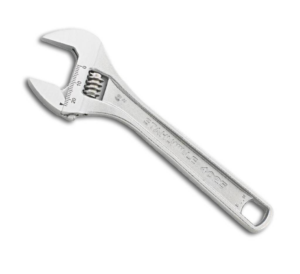 rechtsgängig DIN 3117/ISO 6787 Form B ASME B107.100 Maulstellung 22,5 Chrom-Vanadium, verchromt