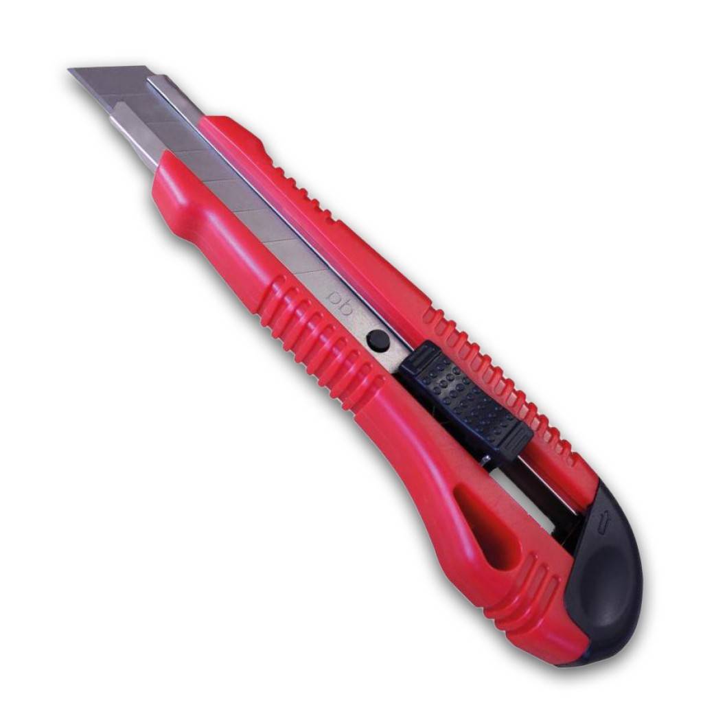 Cuttermesser, Kunststoffgehäuse, 18 mmGriff aus KunststoffKlingenführung aus MetallFixierung der Klinge durch DrucktastenmechanikHinweis Der Artikel
