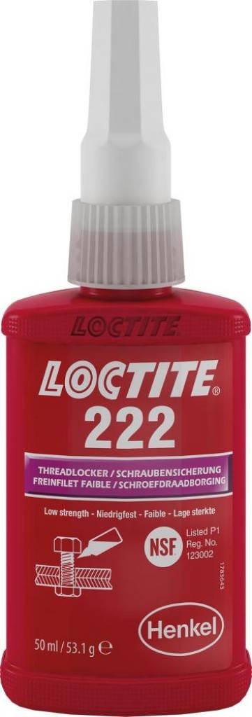 Loctite 222 Schraubensicherung niedrigfestNiedrigfestErmöglicht die Justierung von Schrauben inkl. Senkkopfschrauben und StellschraubenErwiesene