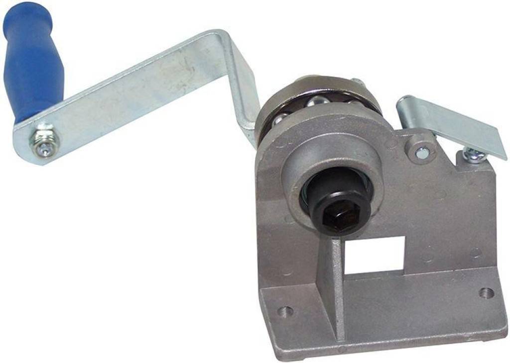 Dengelmaschine für SensenOhne StromScharfdengeln der Sense per Handkurbel