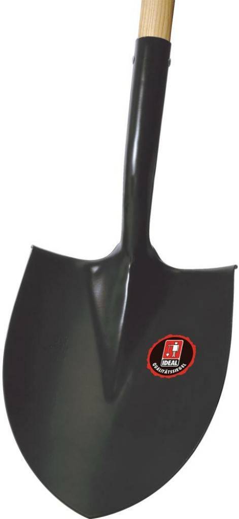 IDEAL Spatenschaufel, kleinKleine SpatenschaufelGröße 1, 300 x 220 mmAngebogene Trittkanten nach vornegehärtet, schwarz pulverbeschichtetEschenYD-S