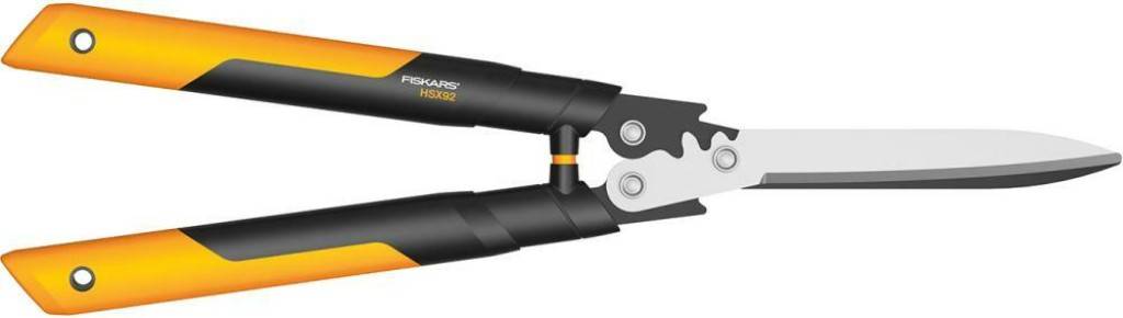 Getriebe-Heckenschere PowerGear X HSX92 1023631Bis zu 3 x höhere Schneidleistung durch patentierten GetriebemechanismusAntihaftbeschichtete Klingen