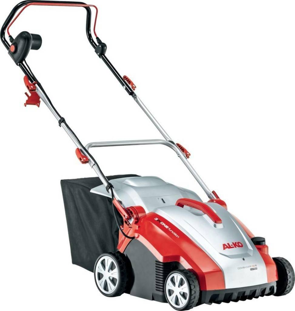 Elektro-Vertikutierer Combi Care 36E Comfort3-in-1-Funktion Vertikutieren, Lüften und FangenZwei stabile Achsen gewährleisten optimale Fahrstabilit