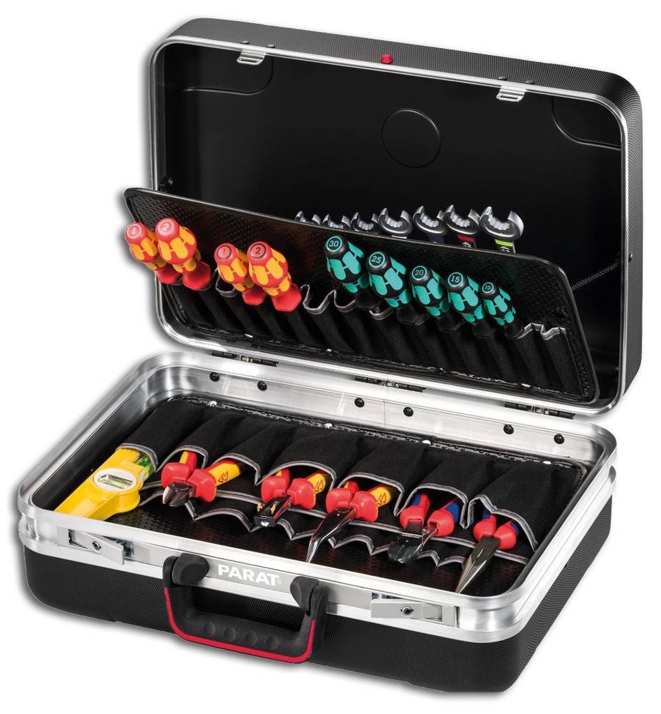 PARAT Premium-Werkzeugkoffer SILVER PlusDer PARAT Premium-Werkzeugkoffer SILVER Plus verstaut bis zu 40 Werkzeuge und findet in den verschiedensten