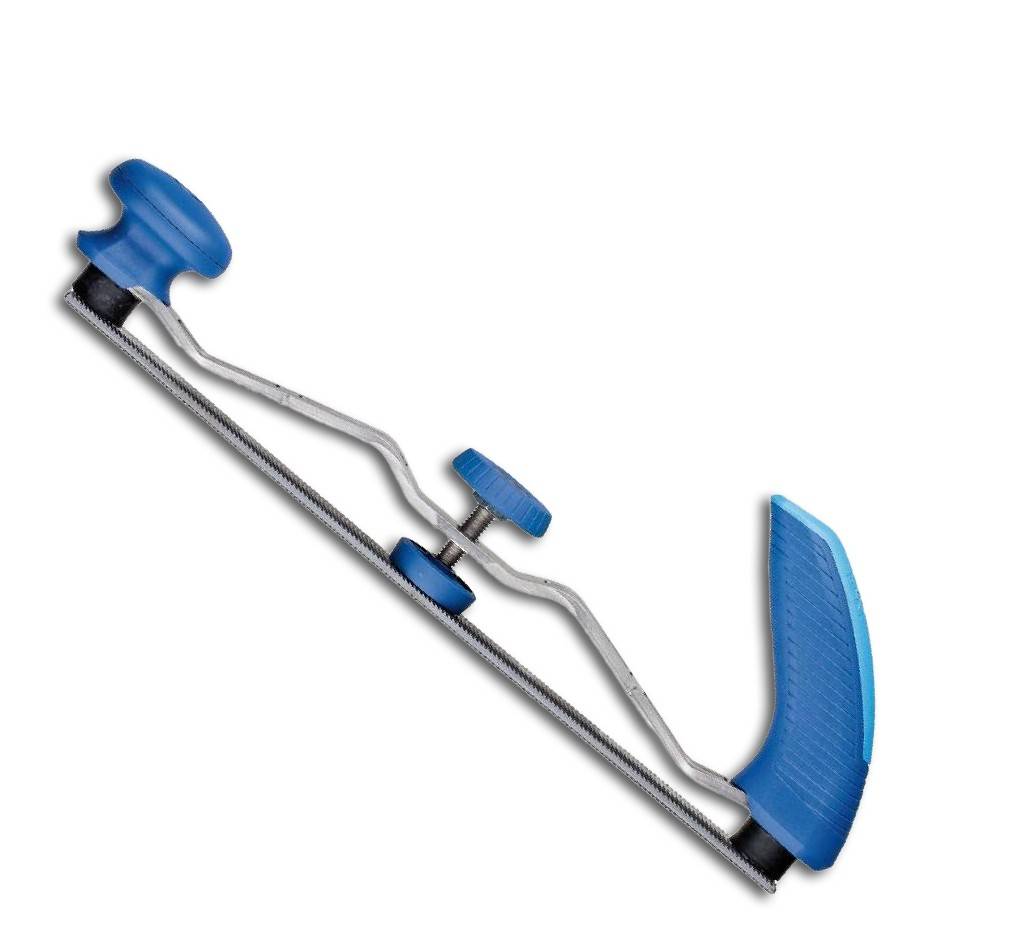 KarosseriefeilenhalterAusführung Leichter, stabiler und ergonomisch geformter Feilenhalter aus Alu-Druckguss mit Kunststoff-Gummigriffen. Durch die