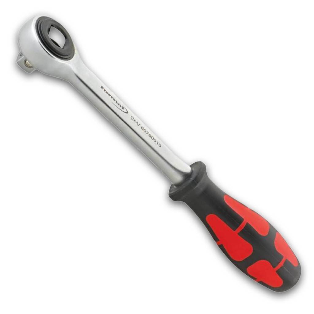 Zahnradknarre 1/2"Ausführung DIN 3122 C 12,5 ISO 1174 Runder Kopf KugelarretierungMaterialZahnradknarre aus Chrom-Vanadium-Stahl, mit erg