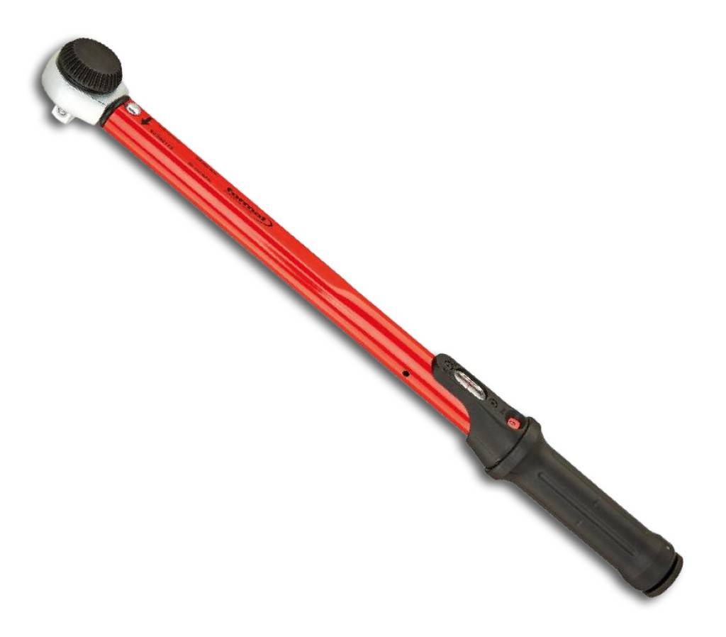 Drehmomentschlüssel 1/4" bis 1/2", mit PilzkopfAusführungHöchste Präzision auch bei starkem Dauergebrauch. Verstellbarer Drehmomentschlüssel mit