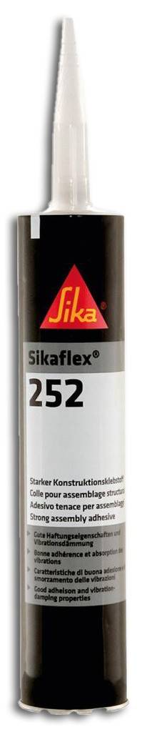 SikaflexH-252Produktmerkmale 1-K Polyurethan Härtet mit Luftfeuchtigkeit zu einem Elastomer aus Elastisch Überlackierbar Toleranzausg